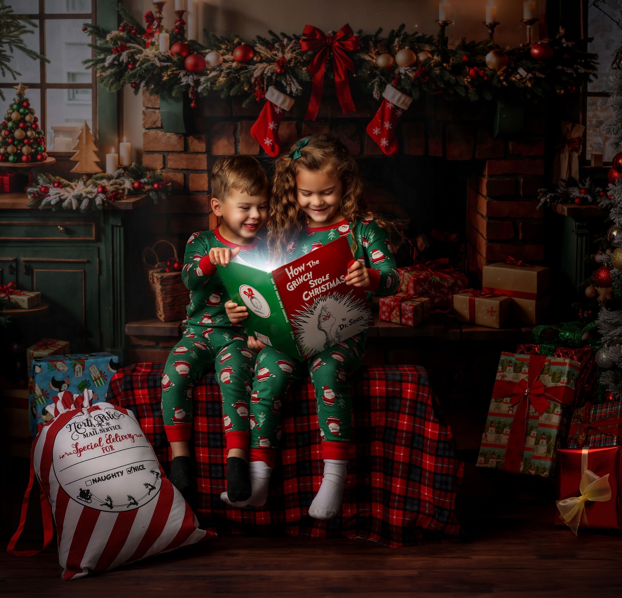 Kate Noël Cuisine Cheminée Armoire Cadeaux Toile de fond conçue par Emetselch - Kate Backdrop FR