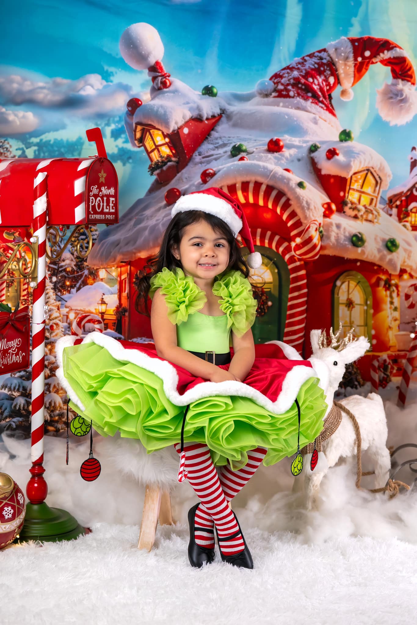 Kate Dessin animé Noël Forêt Cabane Toile de fond conçue par Chain Photographie - Kate Backdrop FR