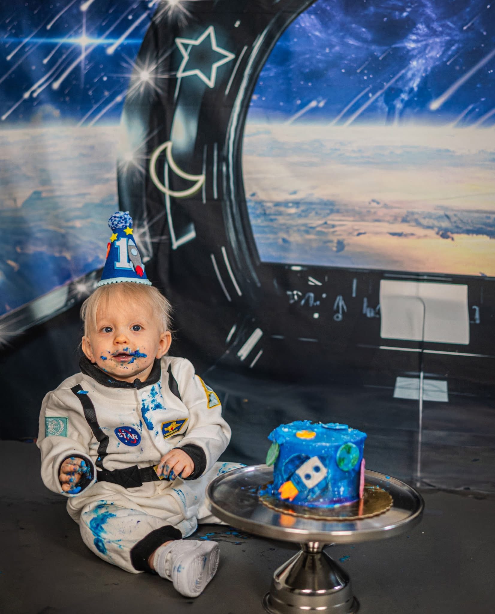 Kate Vaisseau spatial Terre Univers Toile de fond pour la photographie - Kate Backdrop FR