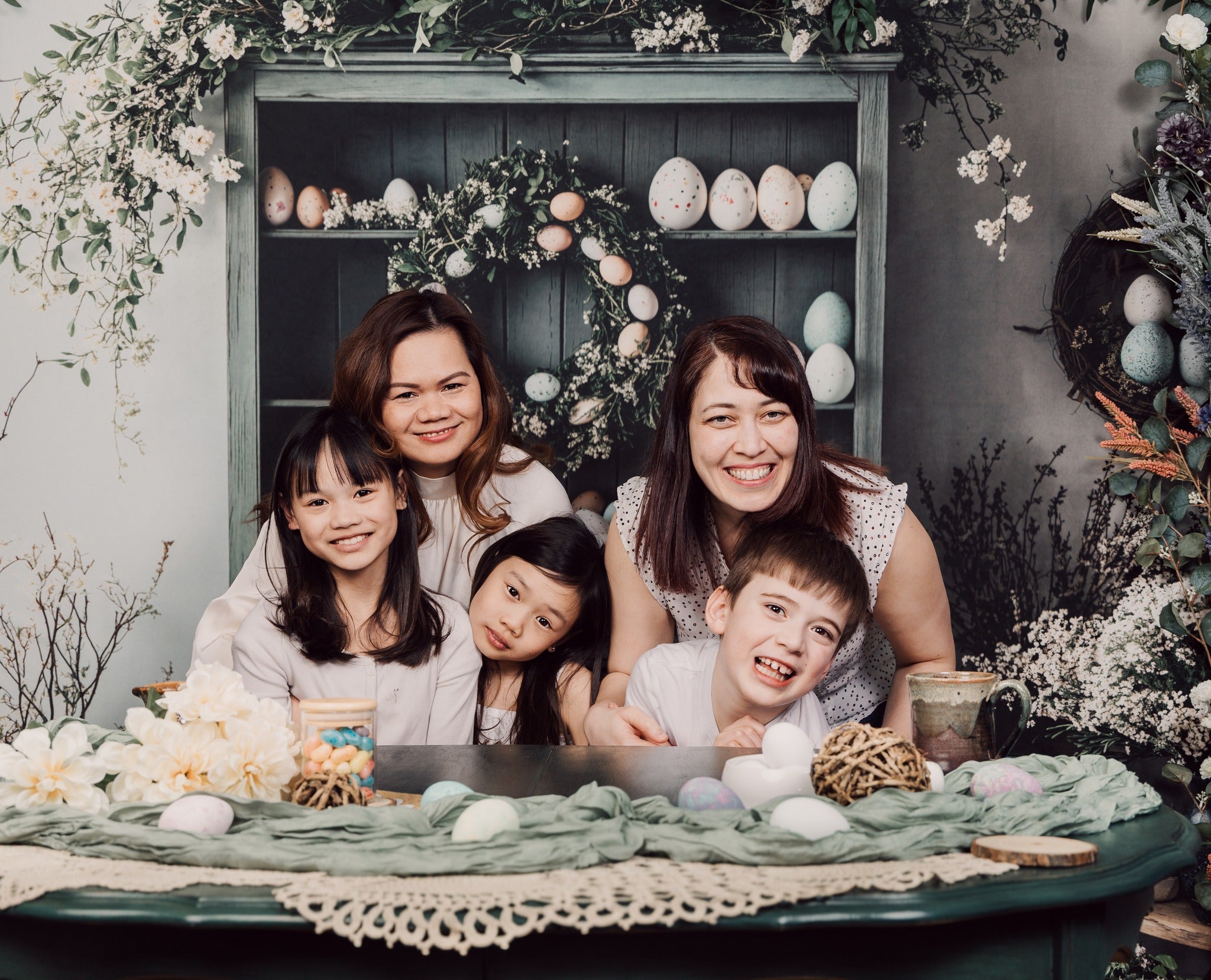 Kate Pâques Œufs Floral Armoire Vert Toile de fond conçue par Emetselch - Kate Backdrop FR