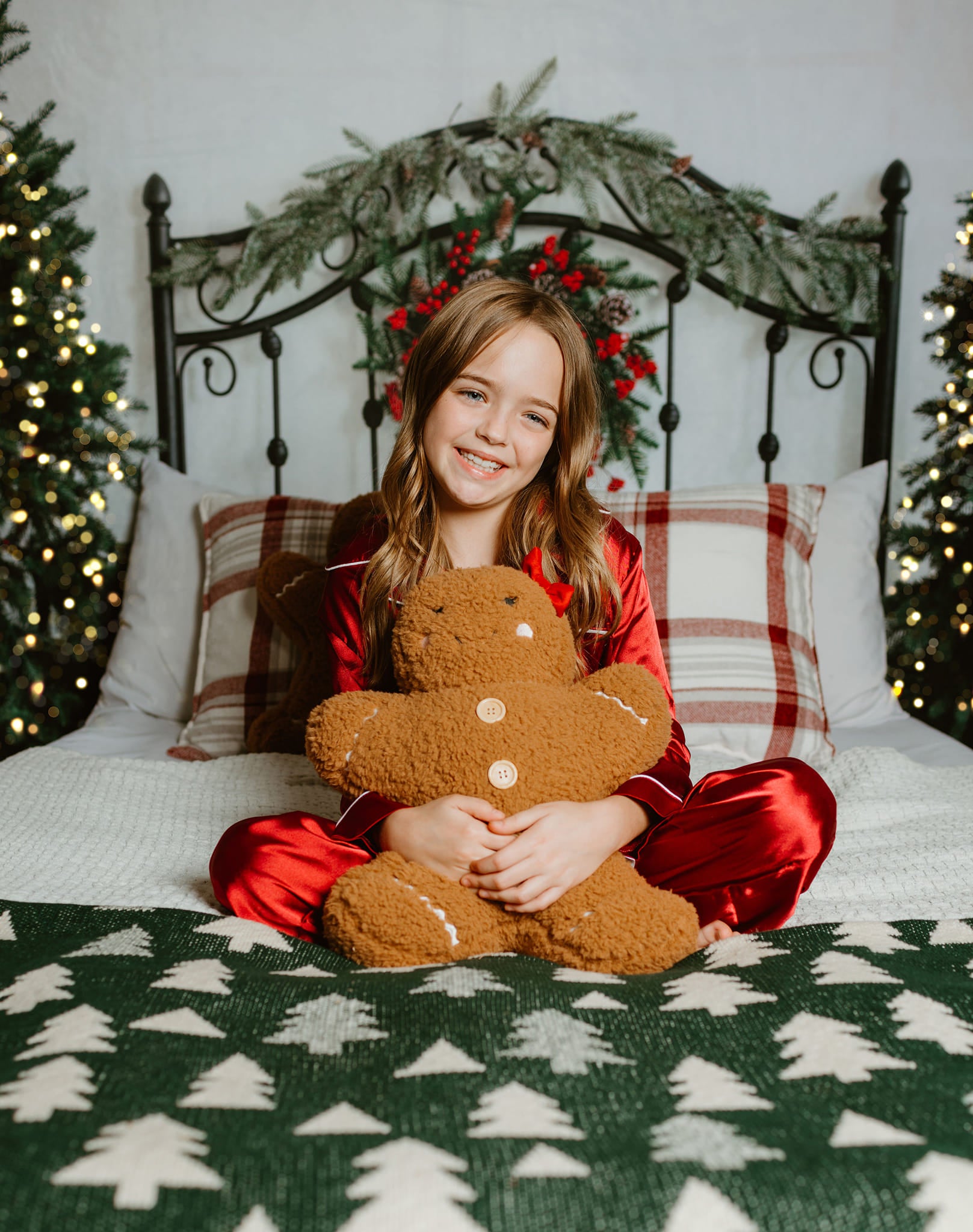 Kate Tête de lit Noël Arbre Vert Toile de fond conçue par Emetselch - Kate Backdrop FR