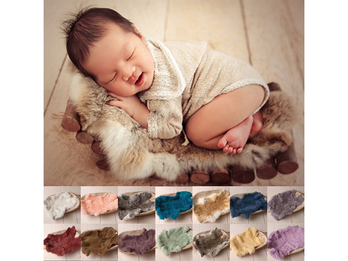 Kate Nouveau née Accessoires Photographie Couverture en Fausse Fourrure Lapin - Kate Backdrop FR