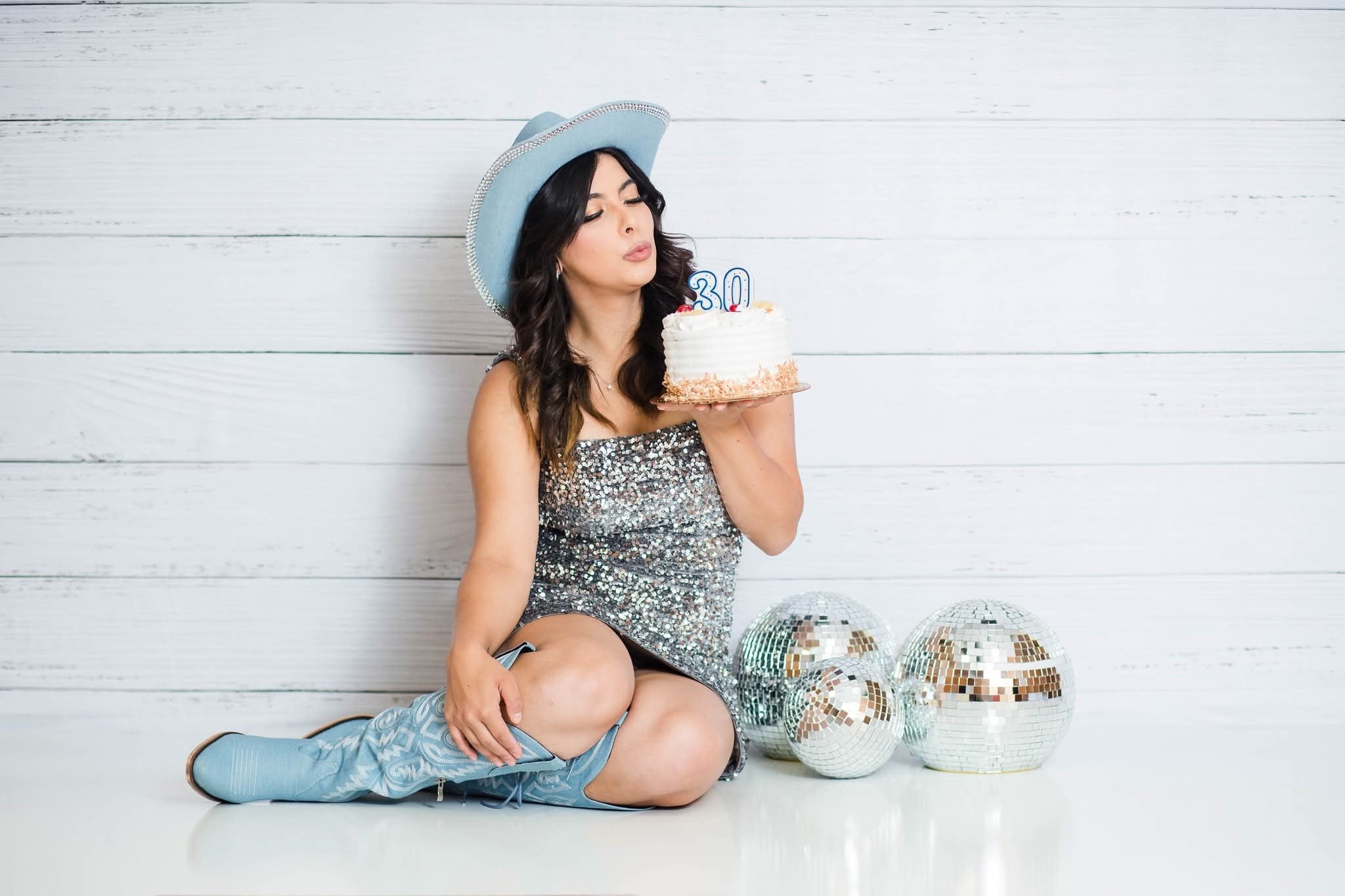 Kate Bois Blanc Mur/Sol Anniversaire Toile de fond pour la photographie - Kate Backdrop FR