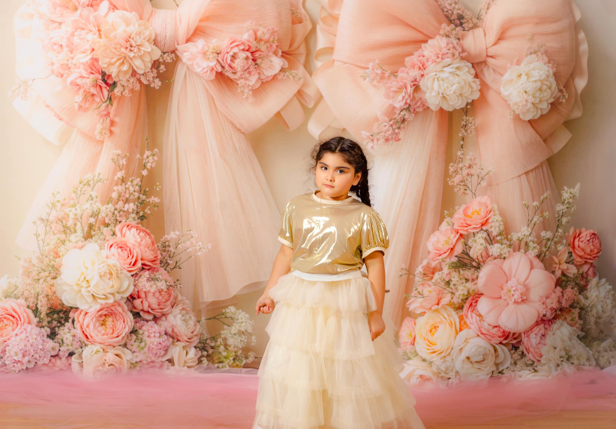 Kate Mariage Pêche Fleurs Nœud Toile de fond conçue par Emetselch - Kate Backdrop FR