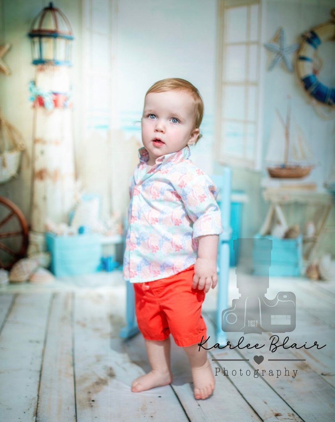 Kate Nautique Plage Fenêtre Été Toile de fond conçue par Emetselch - Kate Backdrop FR