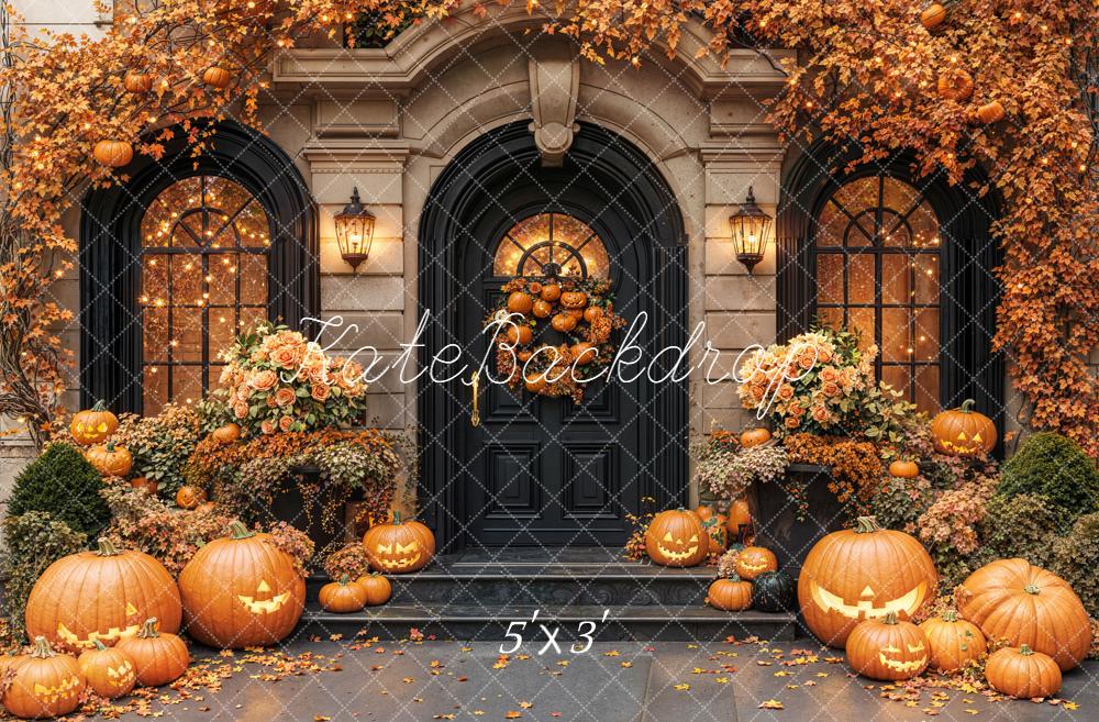 Kate Halloween Citrouilles Porte Feuilles Toile de fond conçue par Emetselch - Kate Backdrop FR