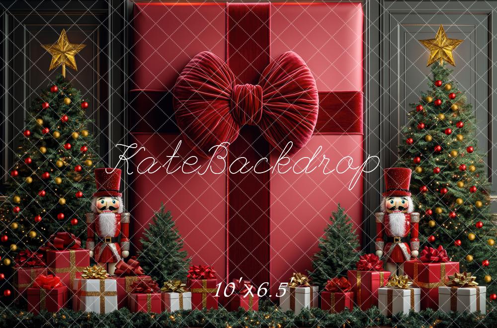 Kate Sapin de Noël Cadeaux Casse-Noisette Toile de fond conçue par Mini MakeBelieve - Kate Backdrop FR
