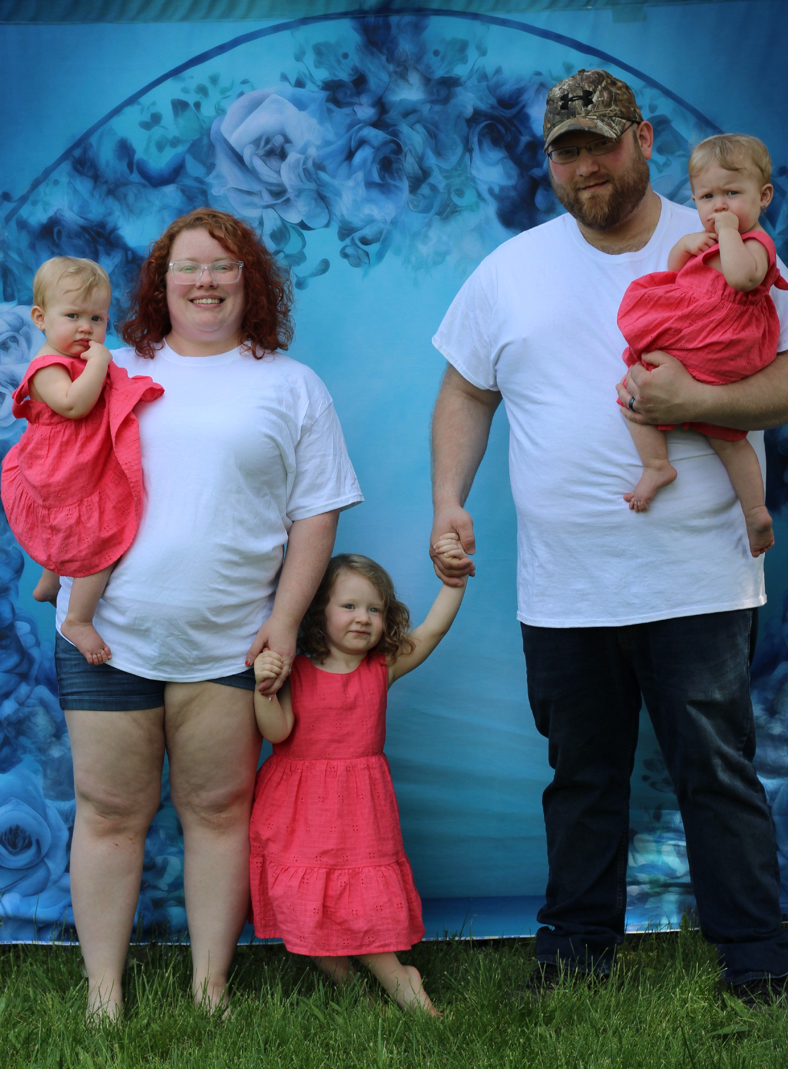 Kate Toile de fond Bleu Aquarelle boucle de fleur Conçu par Patty Robert - Kate Backdrop FR