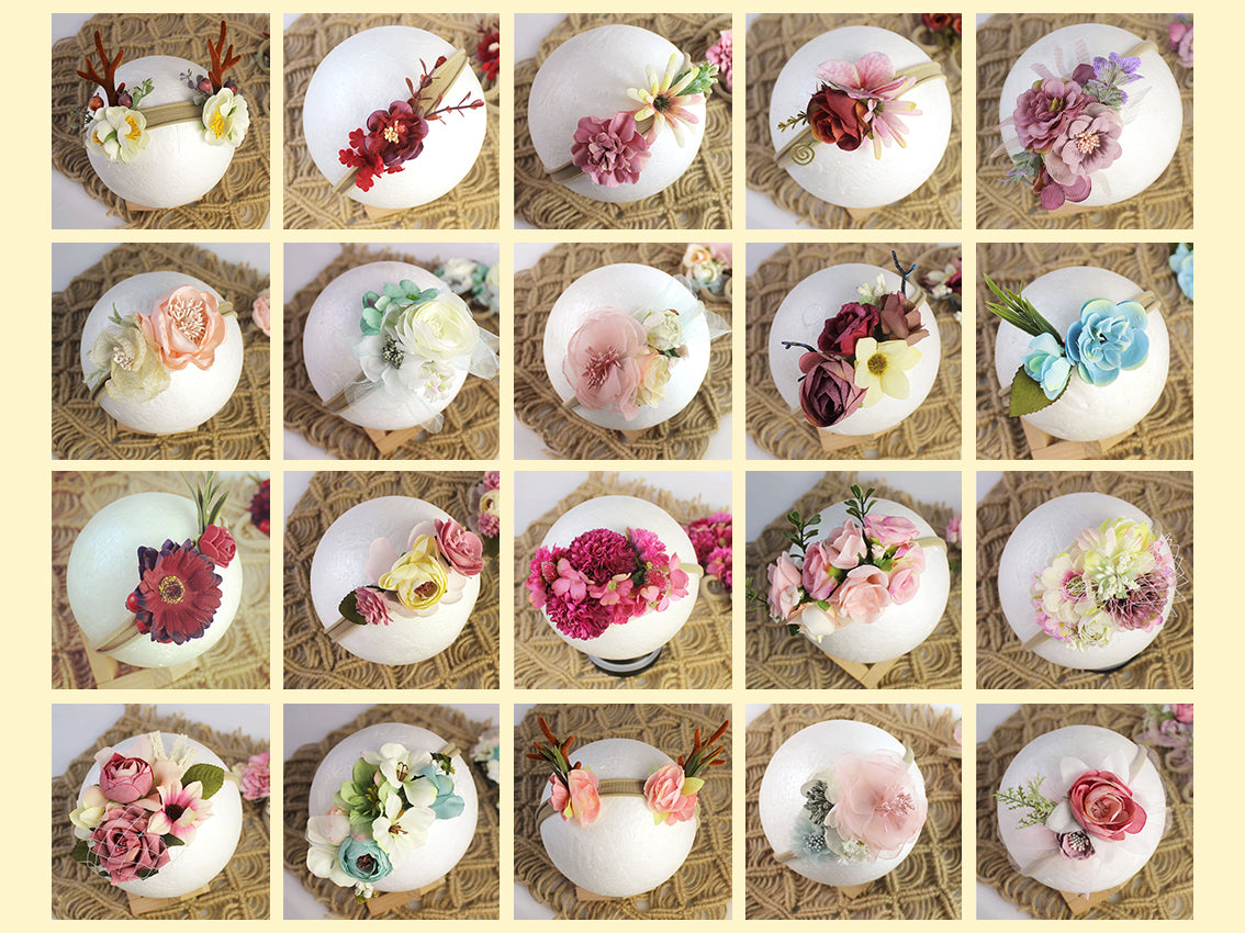 Kate Bandeau Floral Nouveau-né pour la photographie 20 Pièces - Kate Backdrop FR