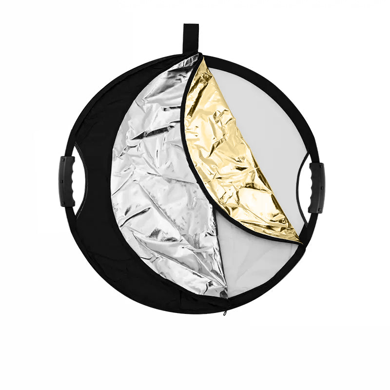Kate 5-en-1 Réflecteur de Lumière Rond avec Poignées pour Disque de Photographie - Kate Backdrop FR