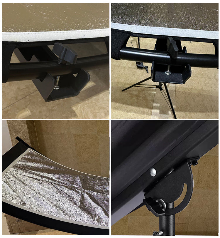 Kate Forme incurvée Grand Réflecteur de Lumière pour Studio Photo (Or & Argent & Blanc & Noir) - Kate Backdrop FR