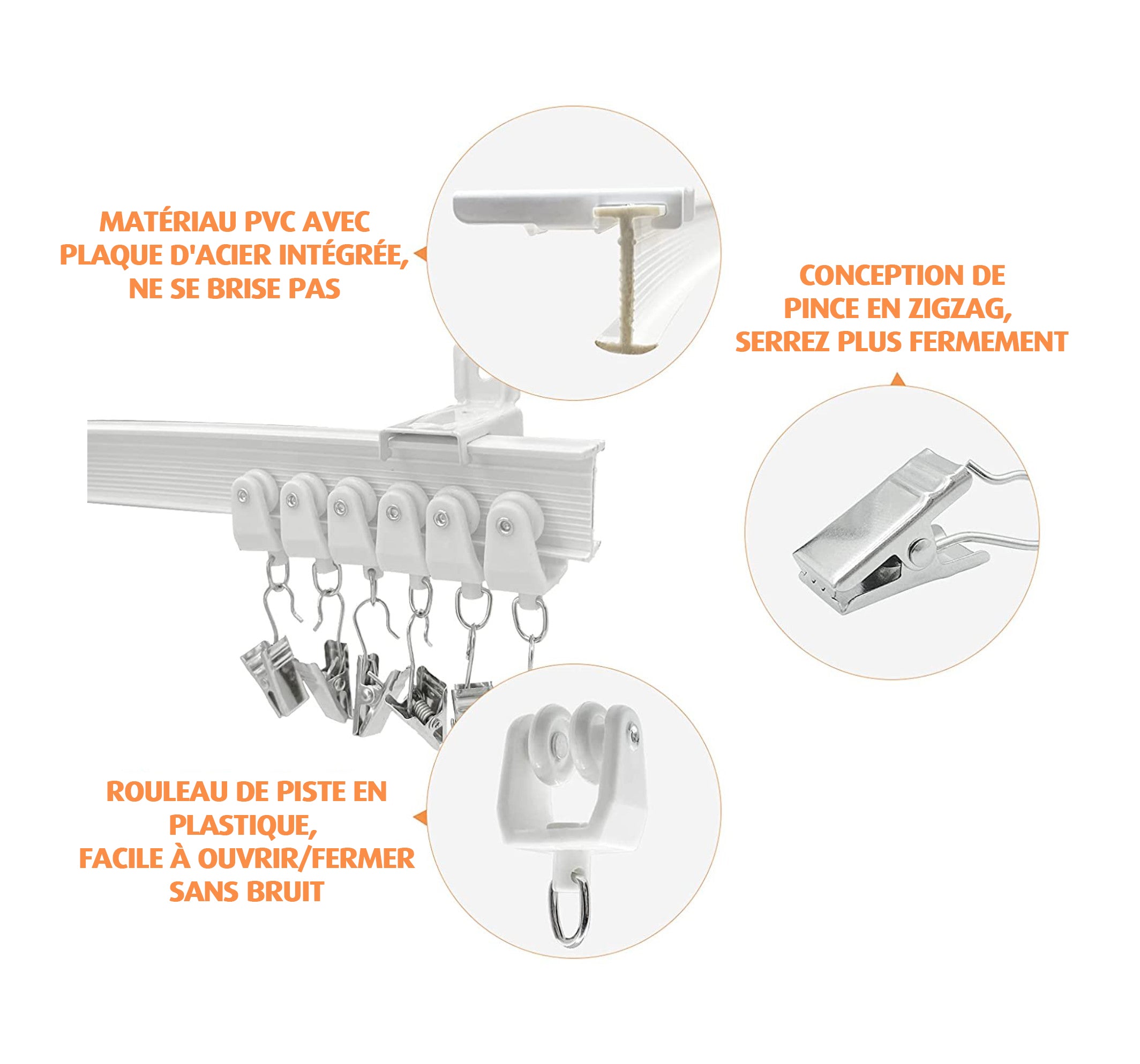 Kate Flexible Rideaux Décors Piste pliable Plafond Mur Support de Toile de fond - Kate Backdrop FR