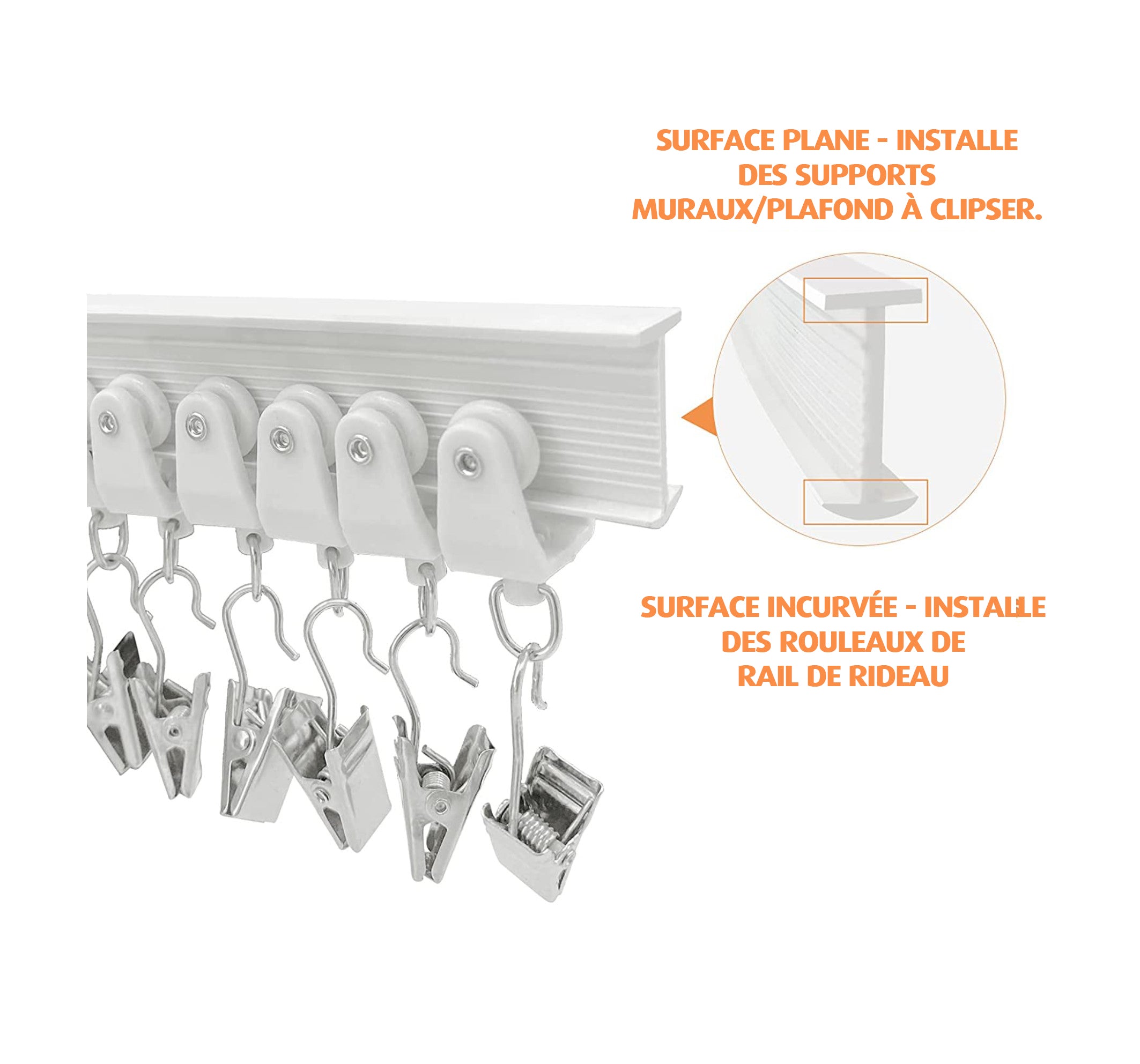 Kate Flexible Rideaux Décors Piste pliable Plafond Mur Support de Toile de fond - Kate Backdrop FR