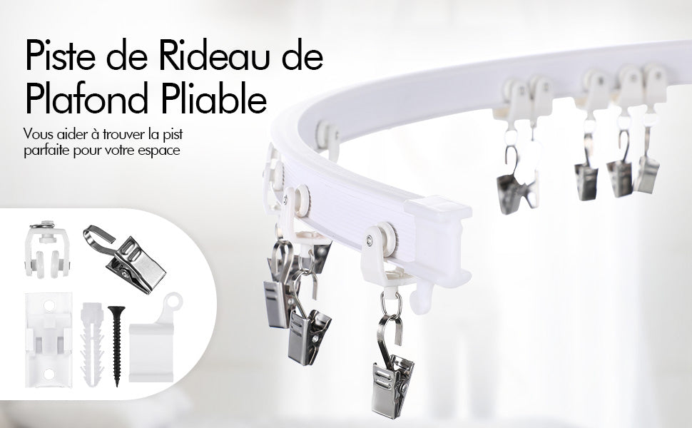 Kate Flexible Rideaux Décors Piste pliable Plafond Mur Support de Toile de fond - Kate Backdrop FR