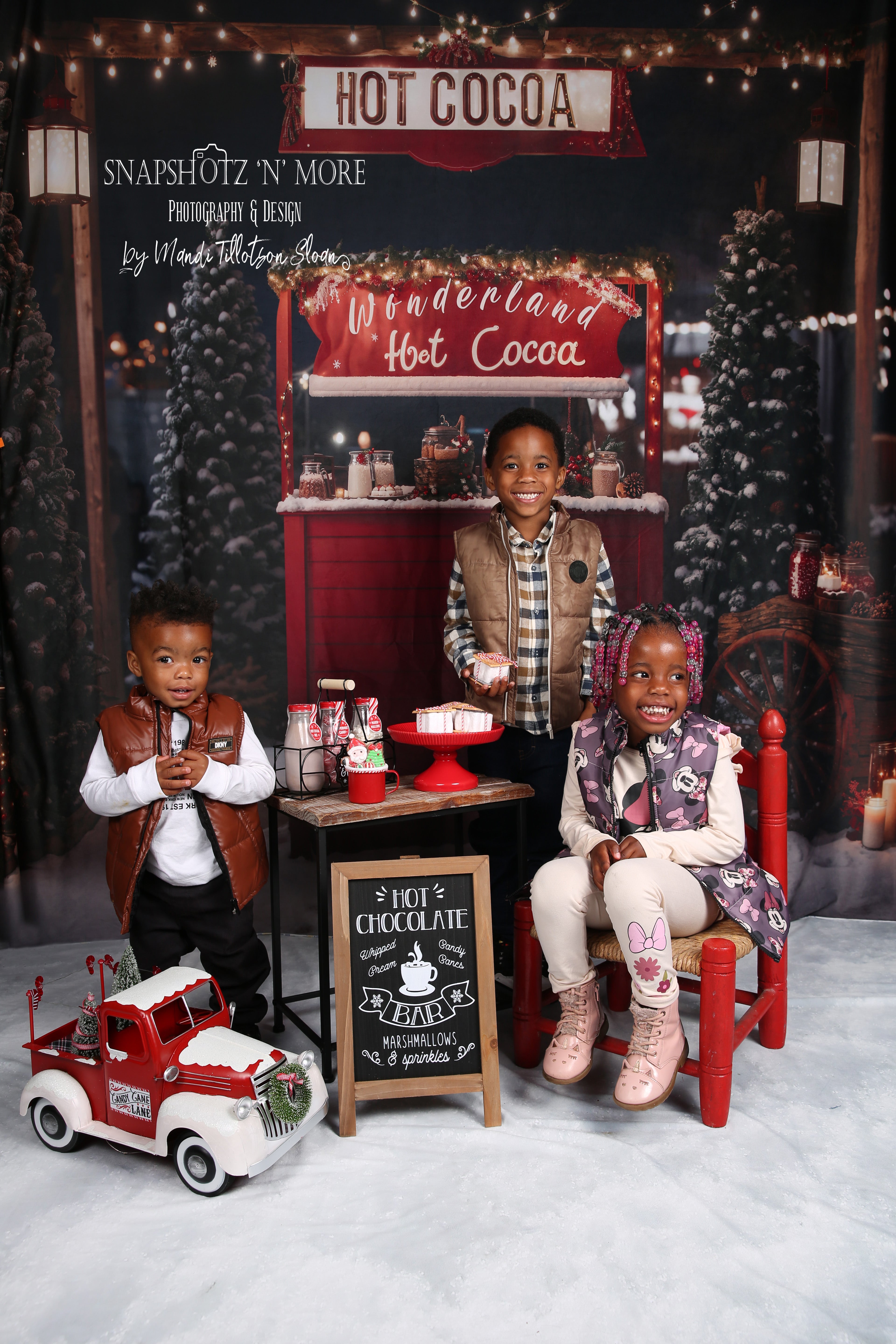 Kate Noël Chocolat chaud Rouge Nuit Toile de fond pour la photographie - Kate Backdrop FR