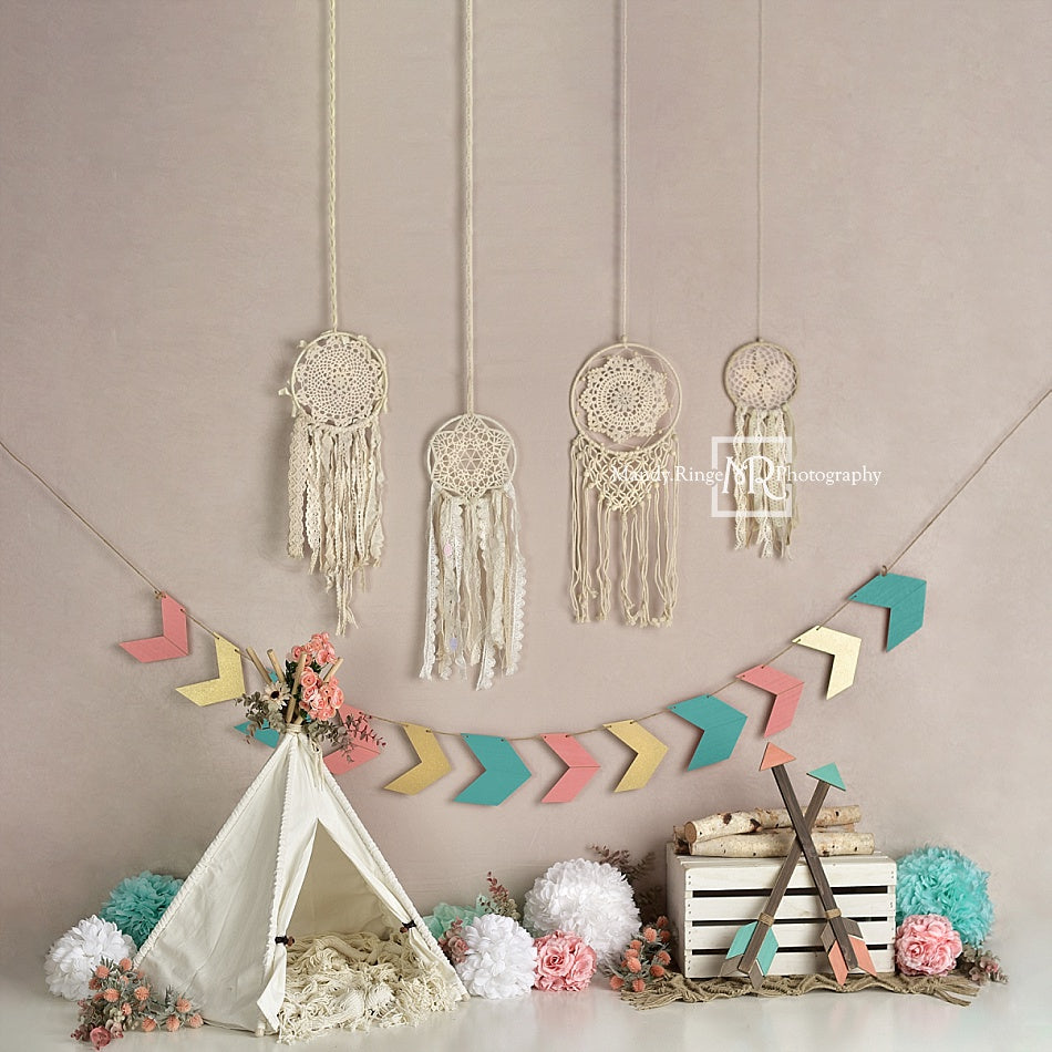 Kate Fête des mères Anniversaire Fille Boho Toile de fond conçue par Mandy Ringe photographie - Kate Backdrop FR