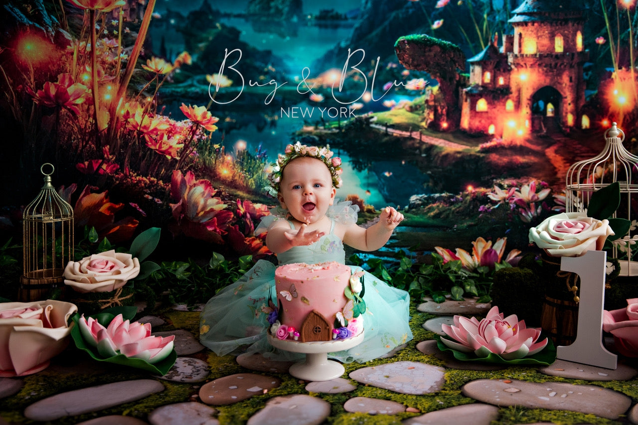 Kate Ville du Lotus Été Nuit Conte de fées Toile de fond conçue par Chain Photographie - Kate Backdrop FR