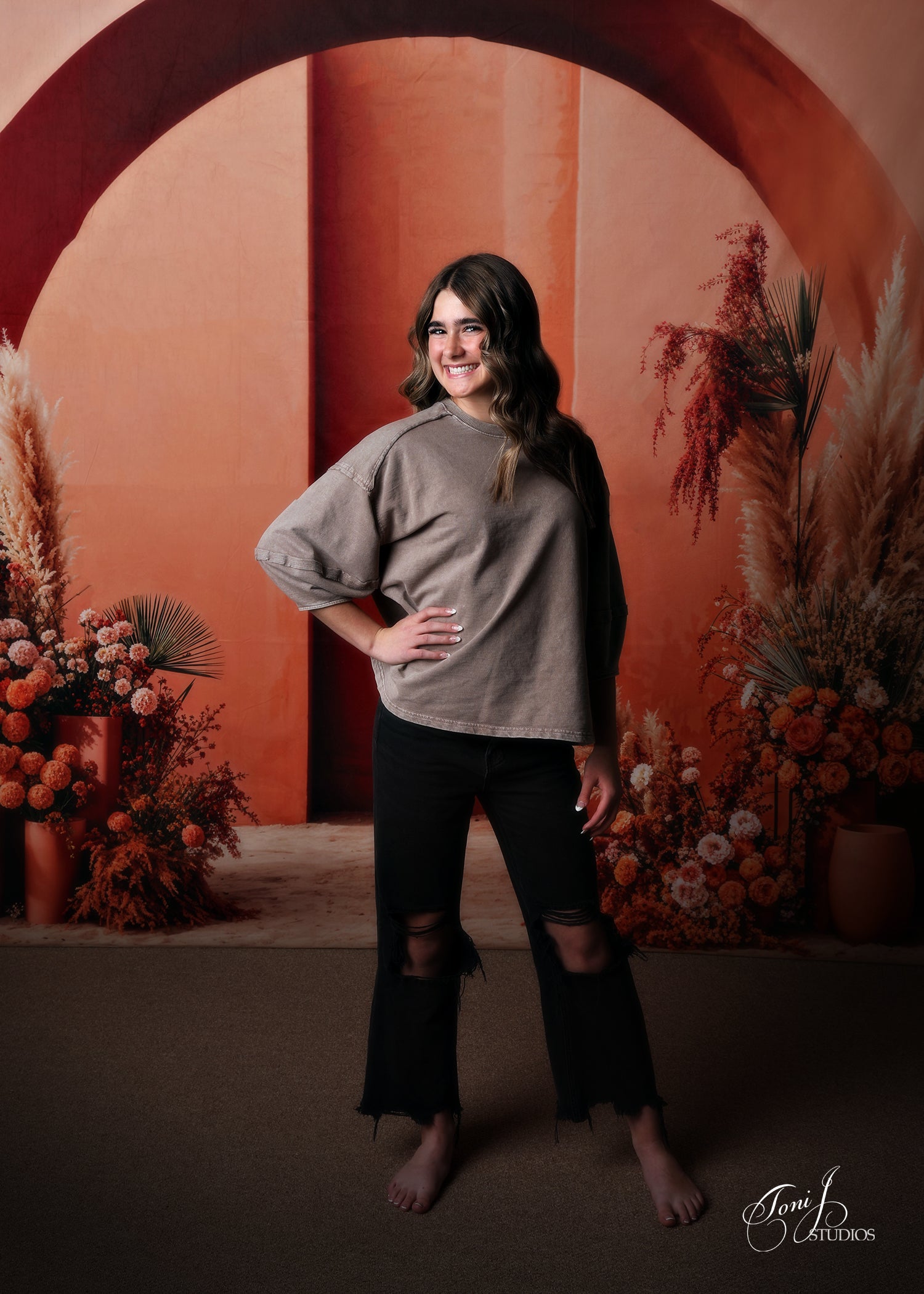 Kate Bohème Porte cintrée Jaune Élégant Toile de fond conçue par Emetselch - Kate Backdrop FR