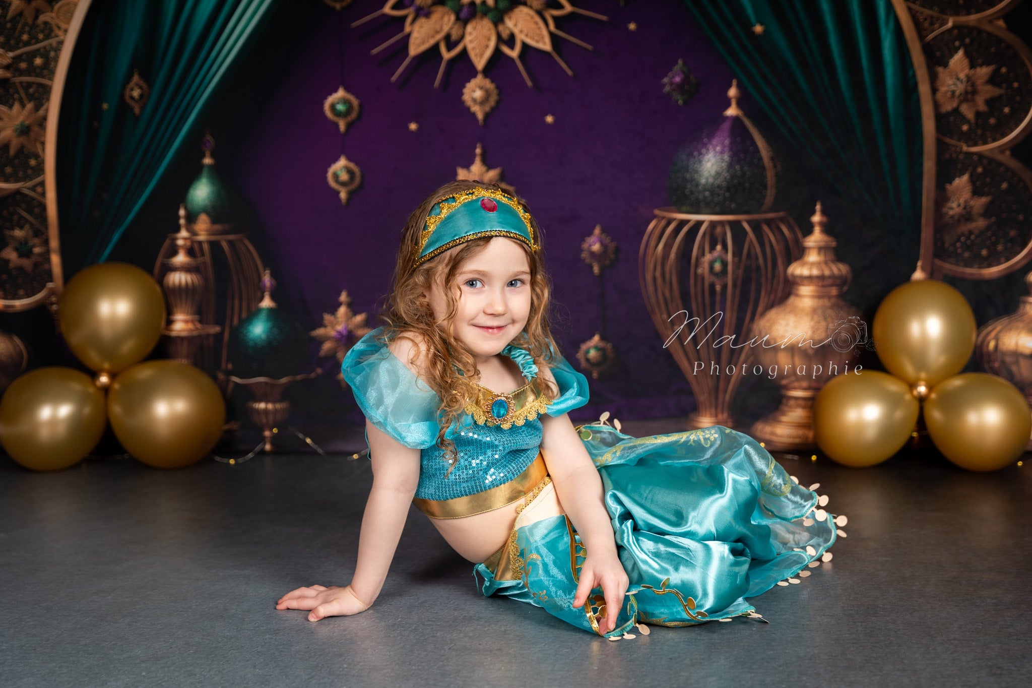 Kate Aïd-al-Fitr Arche Doré Violet Rideau Toile de fond conçue par Emetselch - Kate Backdrop FR