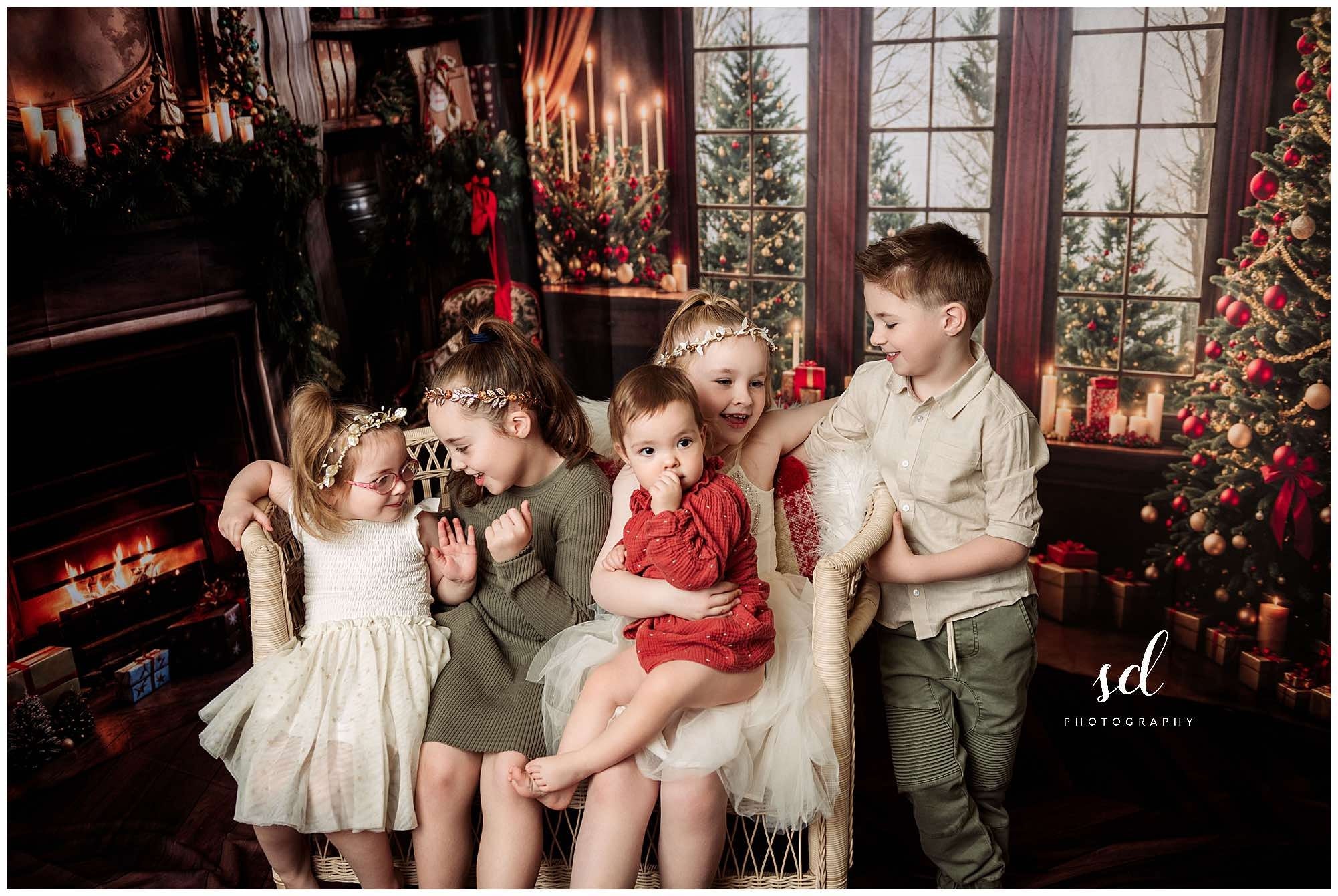 Kate Hiver Noël Cheminée Fenêtre Bougies Ensemble de chambre (8pix8pi&10pix8pi&8pix10pi) - Kate Backdrop FR