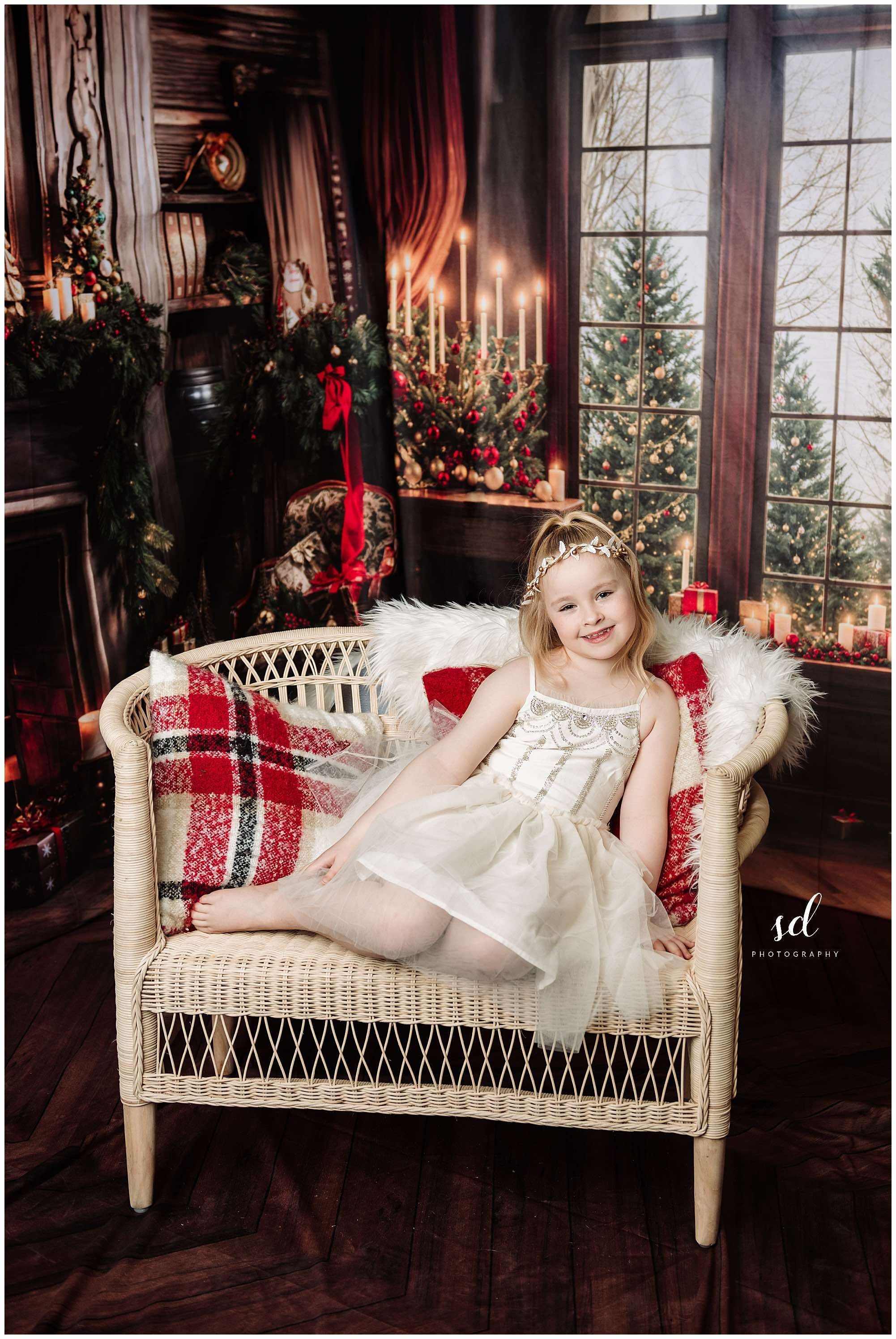 Kate Hiver Noël Cheminée Fenêtre Bougies Ensemble de chambre (8pix8pi&10pix8pi&8pix10pi) - Kate Backdrop FR