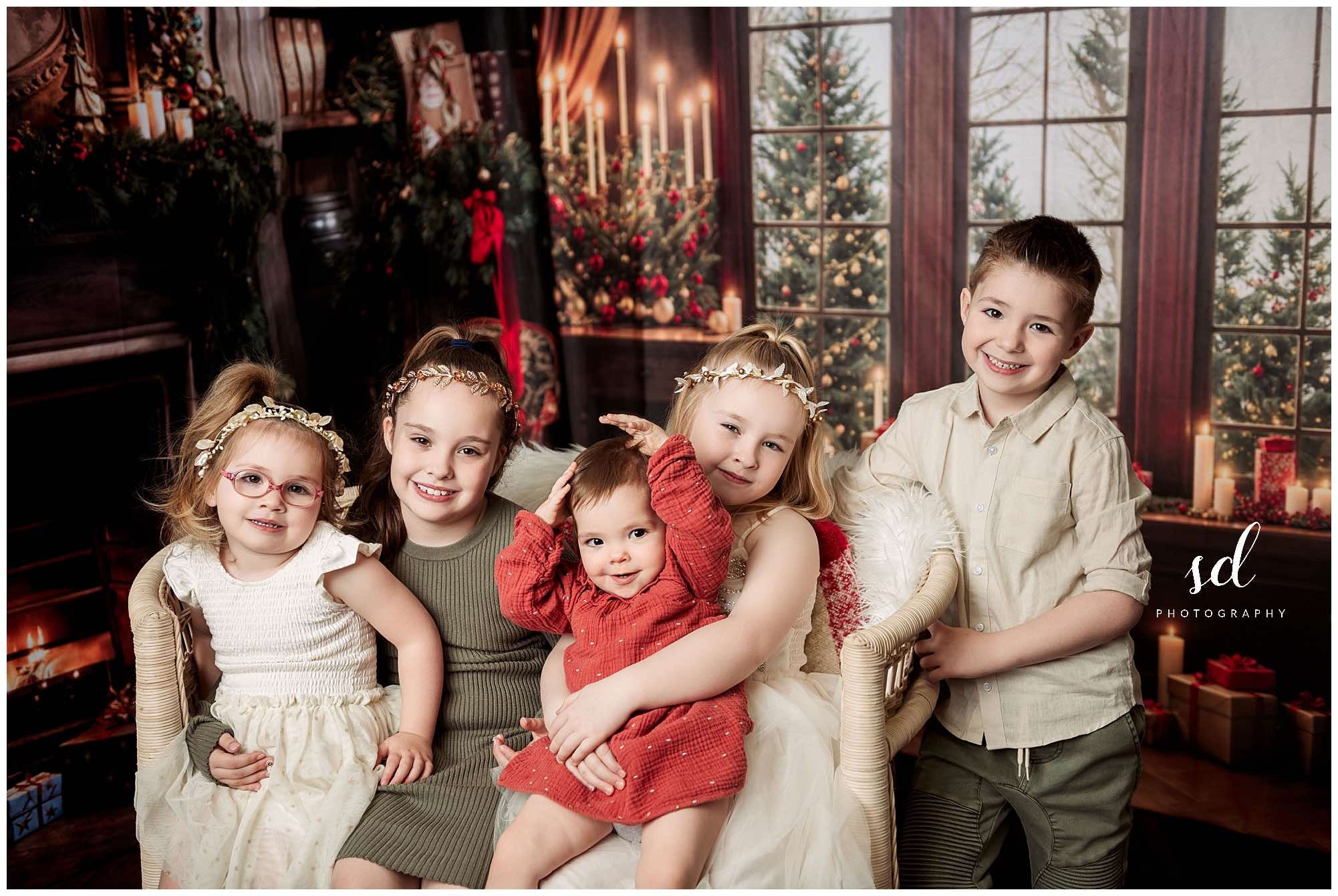 Kate Hiver Noël Cheminée Fenêtre Bougies Ensemble de chambre (8pix8pi&10pix8pi&8pix10pi) - Kate Backdrop FR