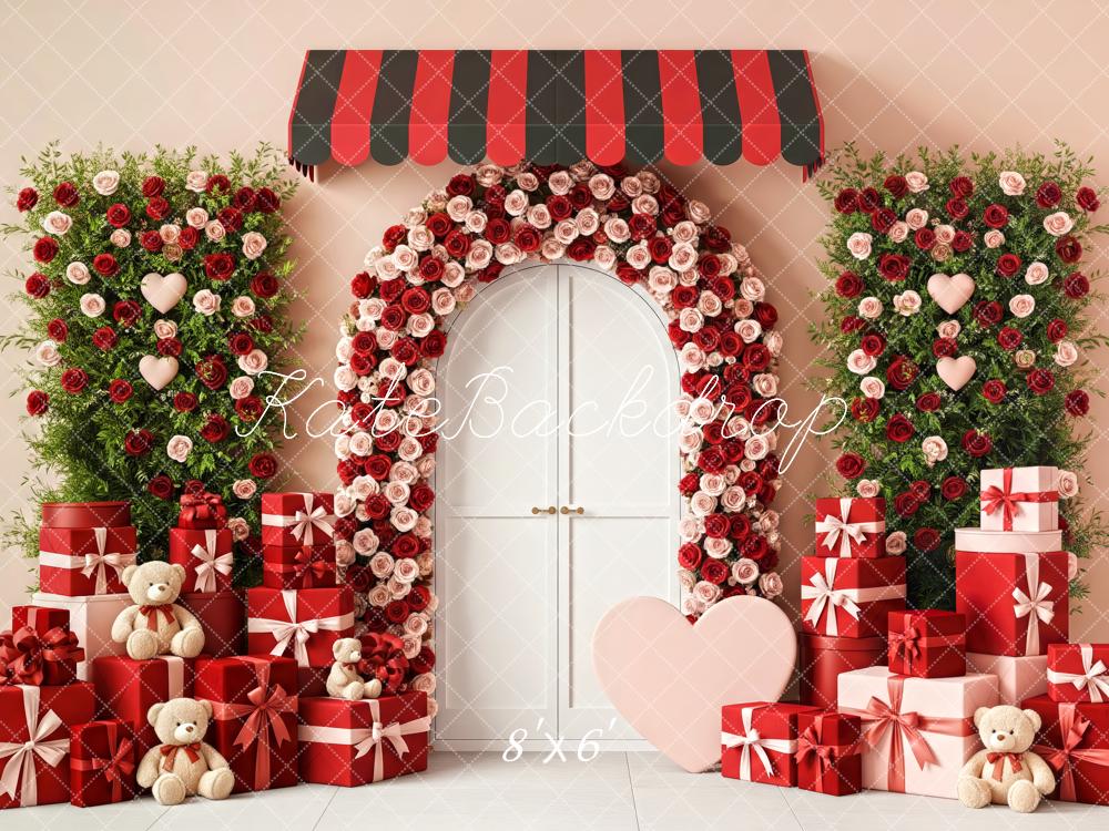 Kate Saint Valentin Arche Fleurs Cadeaux Toile de fond en Polar conçue par Patty Roberts