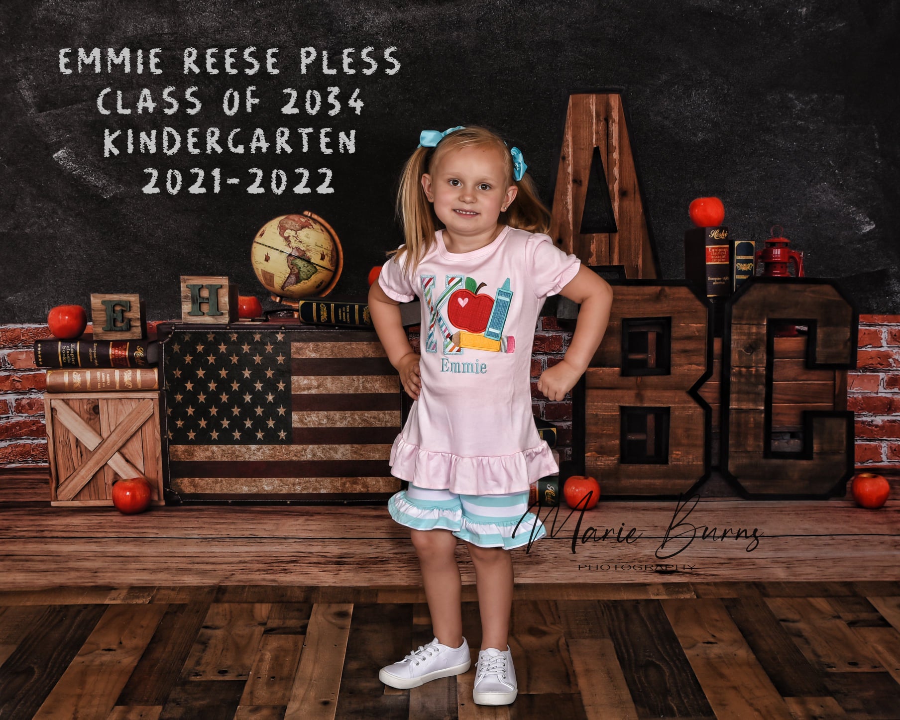 Kate retour à l'école tableau noir américain fond conçu par Emetselch - Kate Backdrop FR