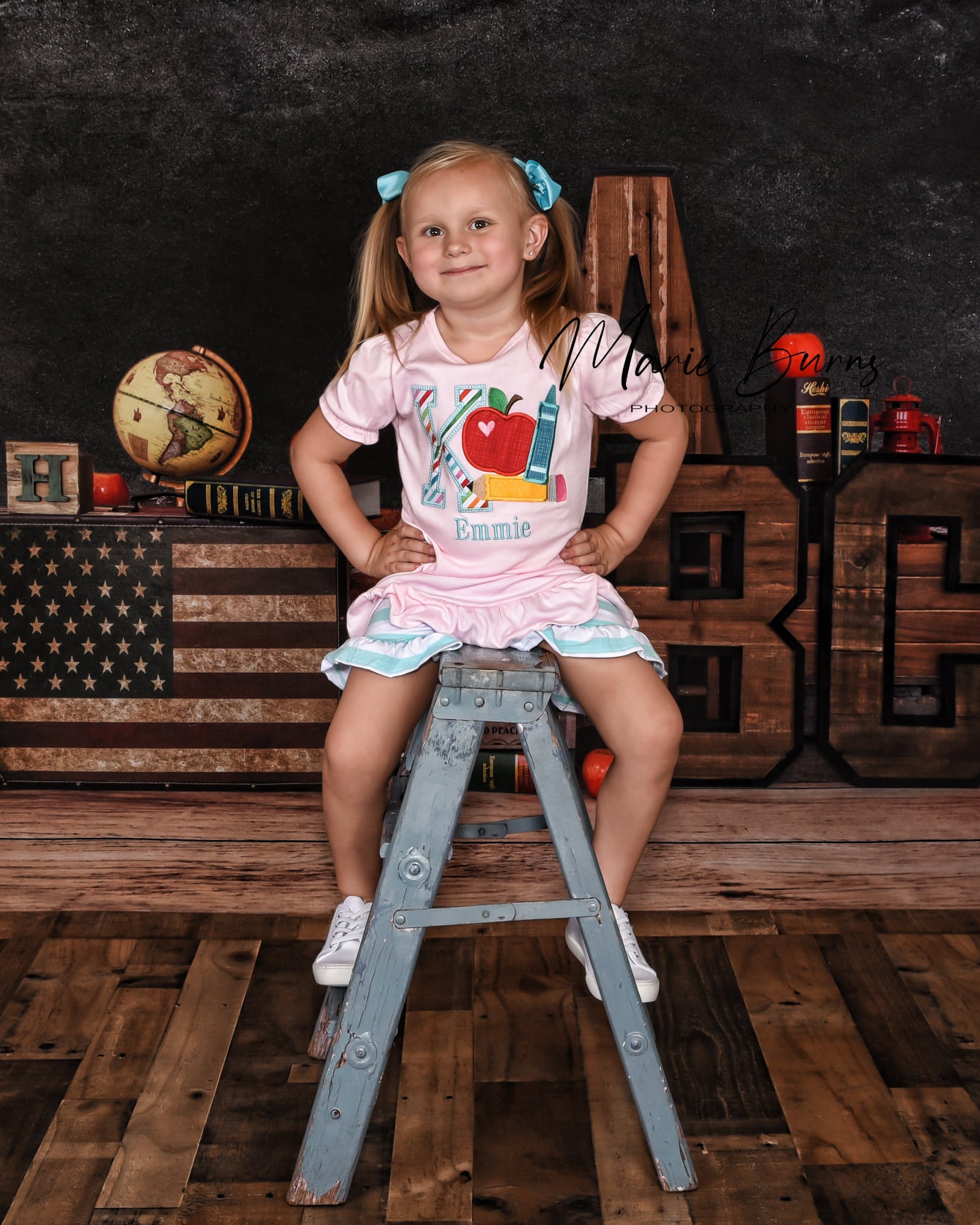 Kate retour à l'école tableau noir américain fond conçu par Emetselch - Kate Backdrop FR