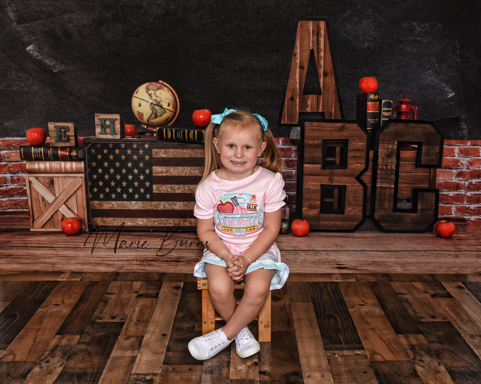 Kate retour à l'école tableau noir américain fond conçu par Emetselch - Kate Backdrop FR