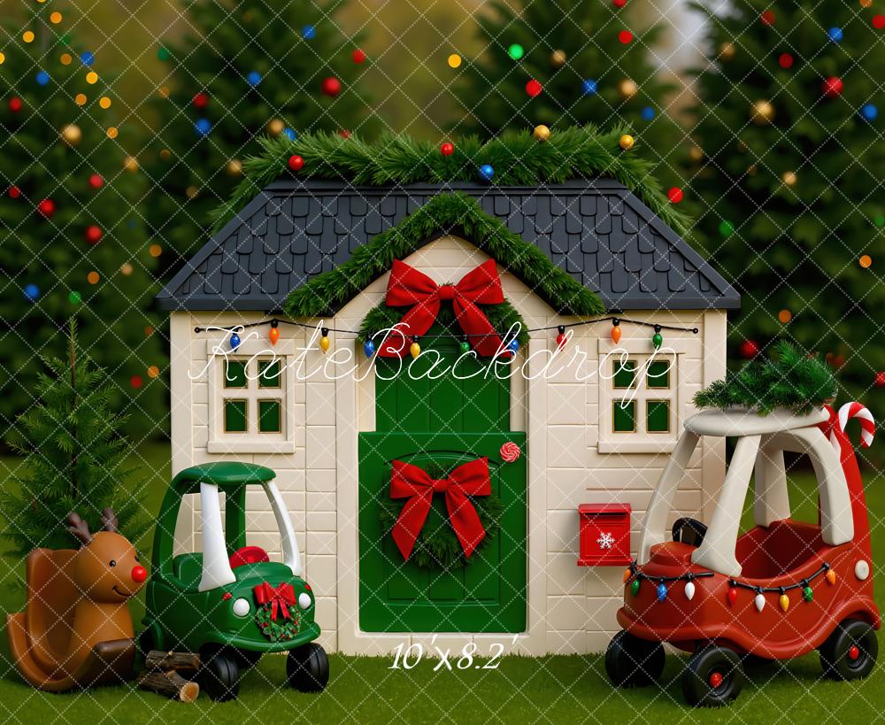 Kate Noël Maison Voitures Boules Colorées Toile de fond conçue par Mini MakeBelieve