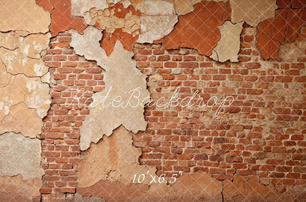 Kate Mur de briques Brisé Rouge Toile de fond conçue par Mini MakeBelieve