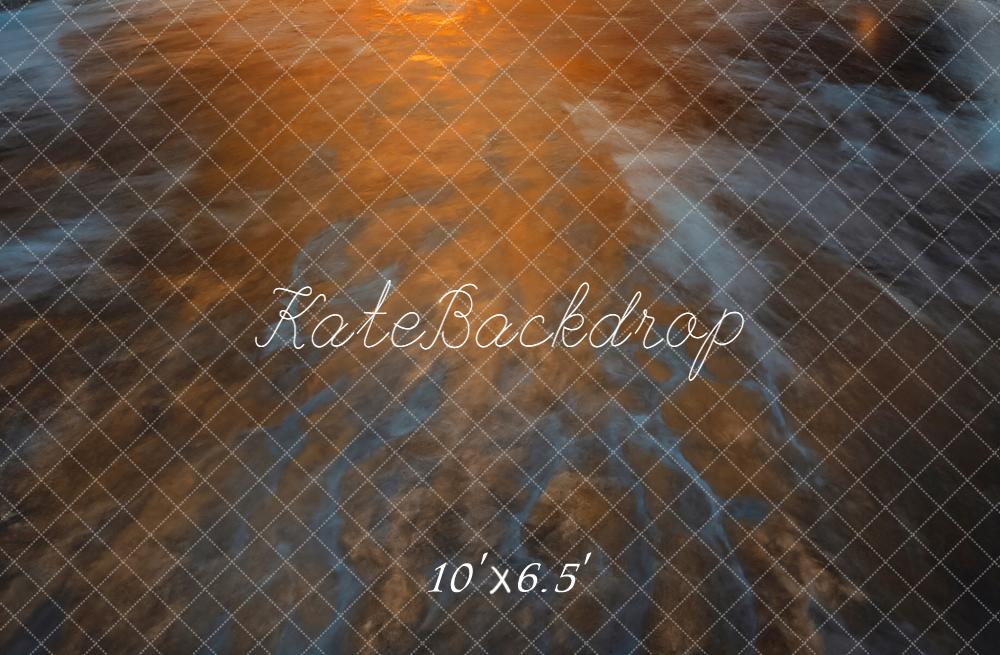 Kate Lumière Reflet Orange Sol Toile de fond conçue par Emetselch - Kate Backdrop FR