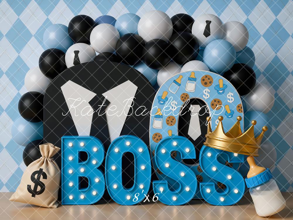 Kate Anniversaire Boss Ballons Costume Toile de fond conçue par Mini MakeBelieve - Kate Backdrop FR