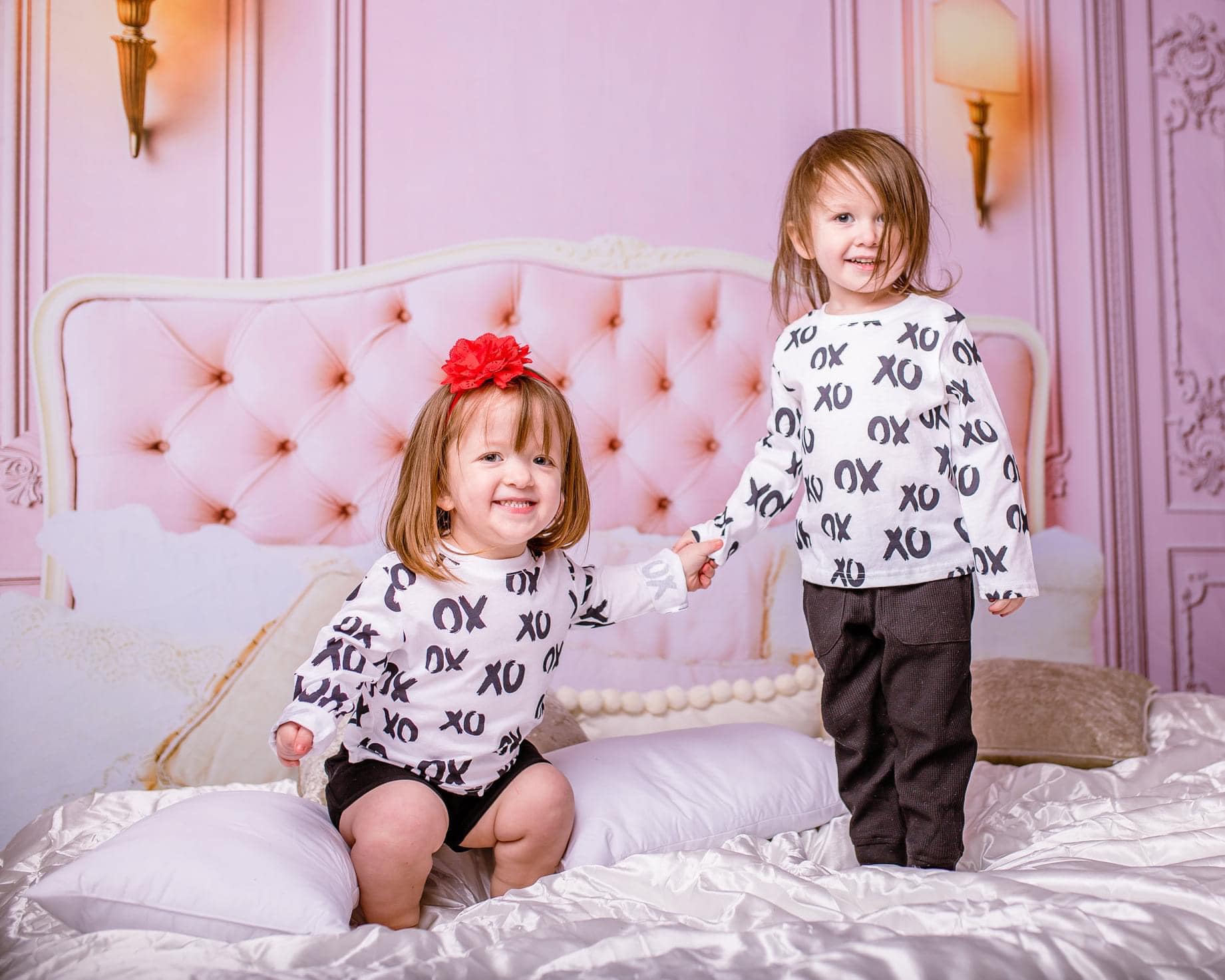 Kate Boudoir Rose Tête de lit Mur Vintage Toile de fond conçue par Chain Photographie - Kate Backdrop FR