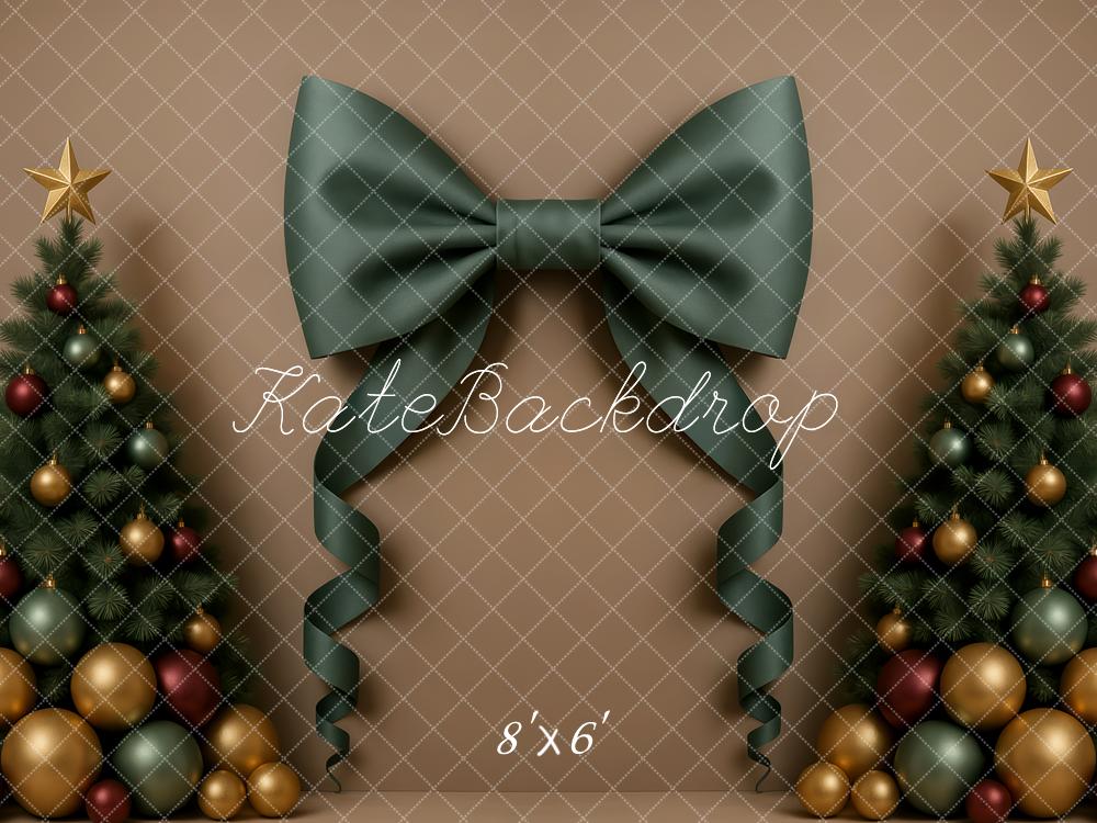 Kate Noël Sapins Boules Nœud Toile de fond conçue par Patty Roberts