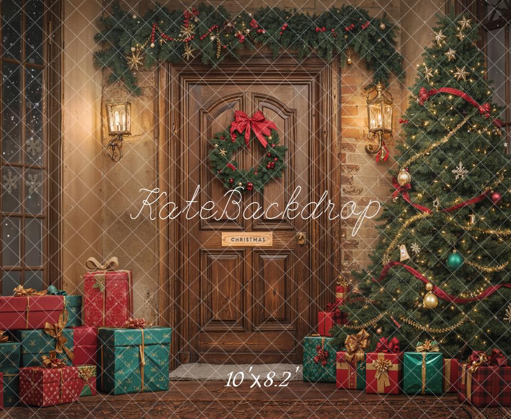 Kate Sapin de Noël Porte Cadeaux Lumière Toile de fond conçue par Emetselch - Kate Backdrop FR