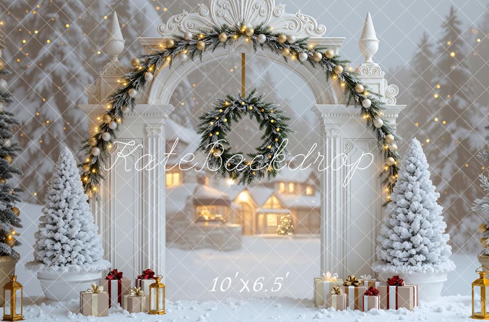 Kate Noël Arche Neige Cadeaux Maison Toile de fond conçue par Mini MakeBelieve