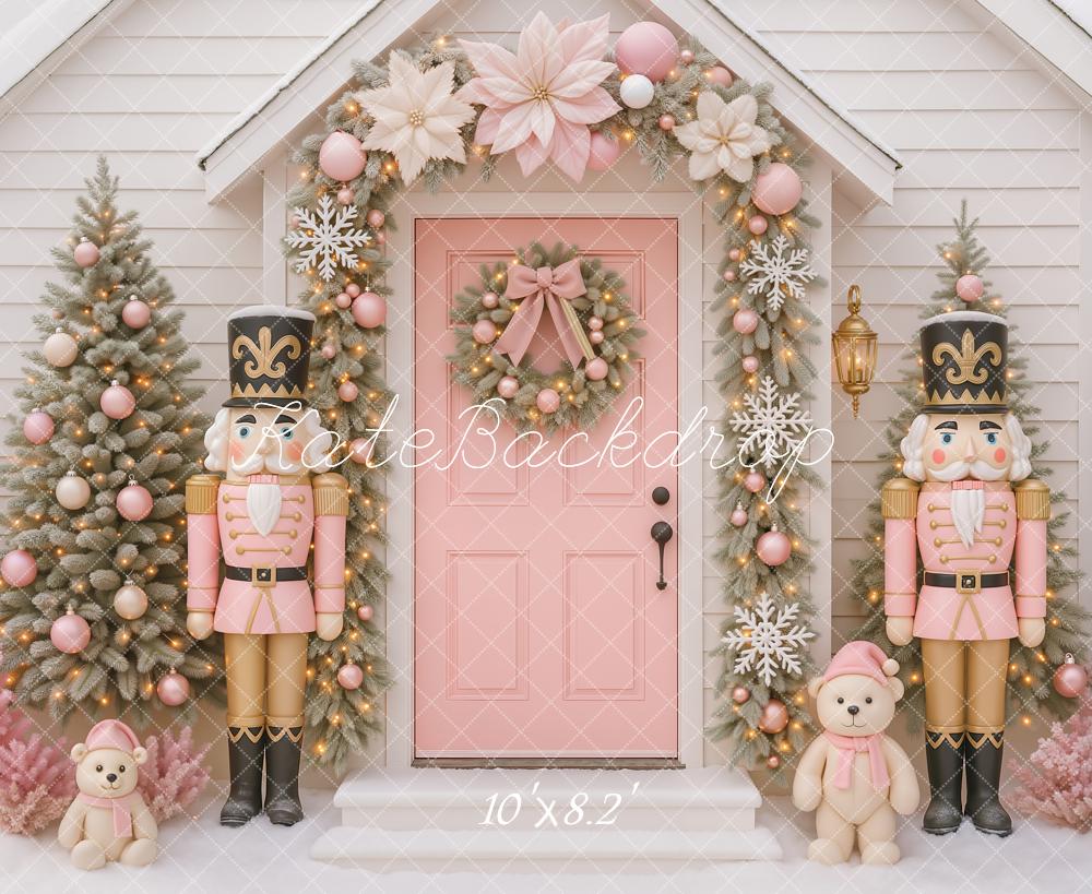 Kate Noël Casse-Noisette Rose Sapins Toile de fond conçue par Ashley Paul