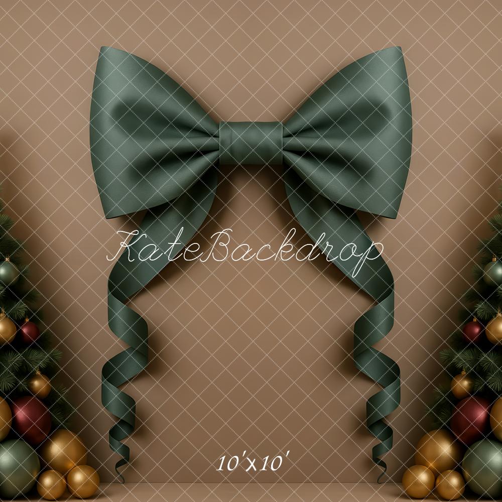 Kate Noël Sapins Boules Nœud Toile de fond conçue par Patty Roberts