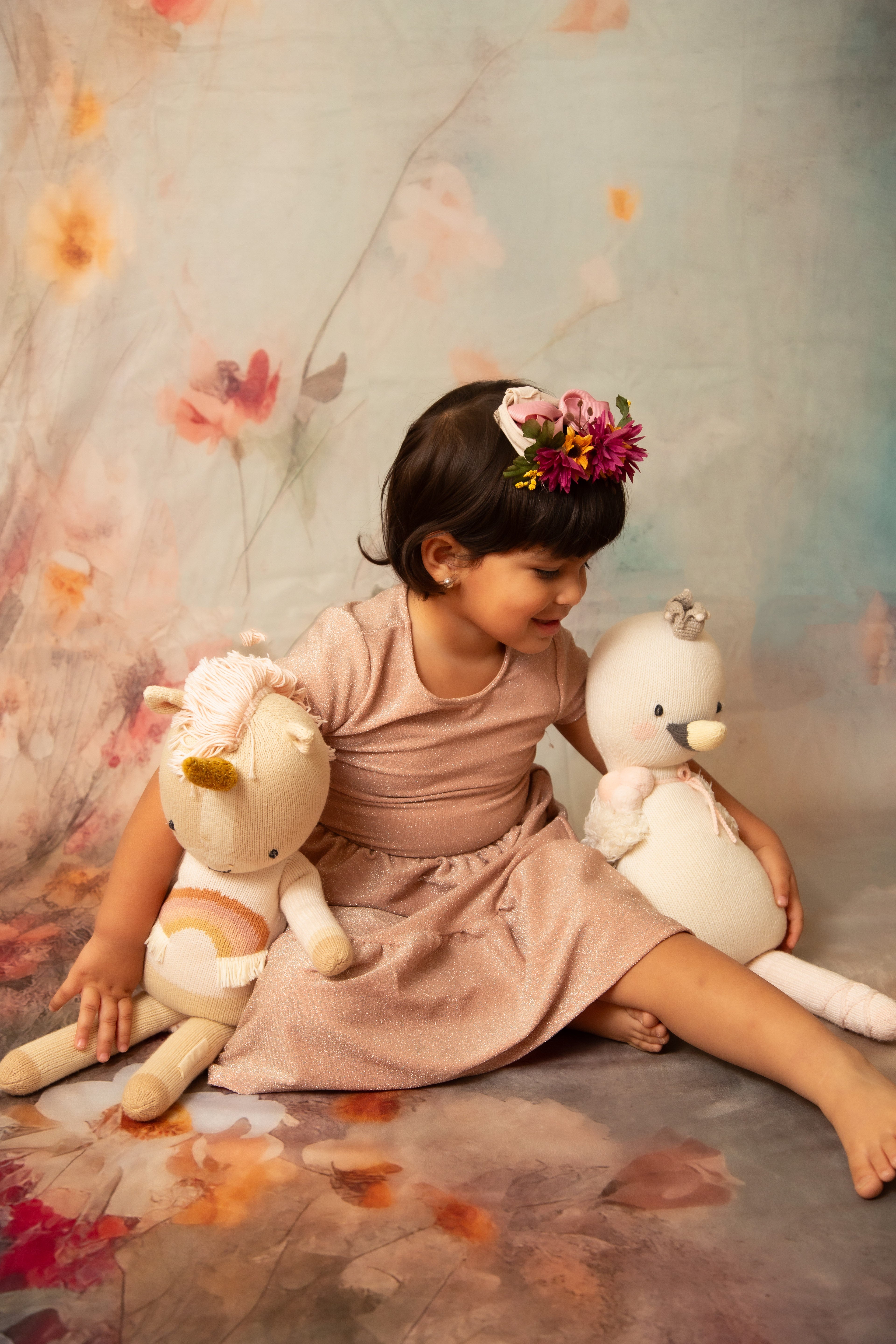 Offres Éclair Kate Fleurs Mystique Beaux-Arts Toile de fond en Laine Conçu par Patty Robert - Kate Backdrop FR