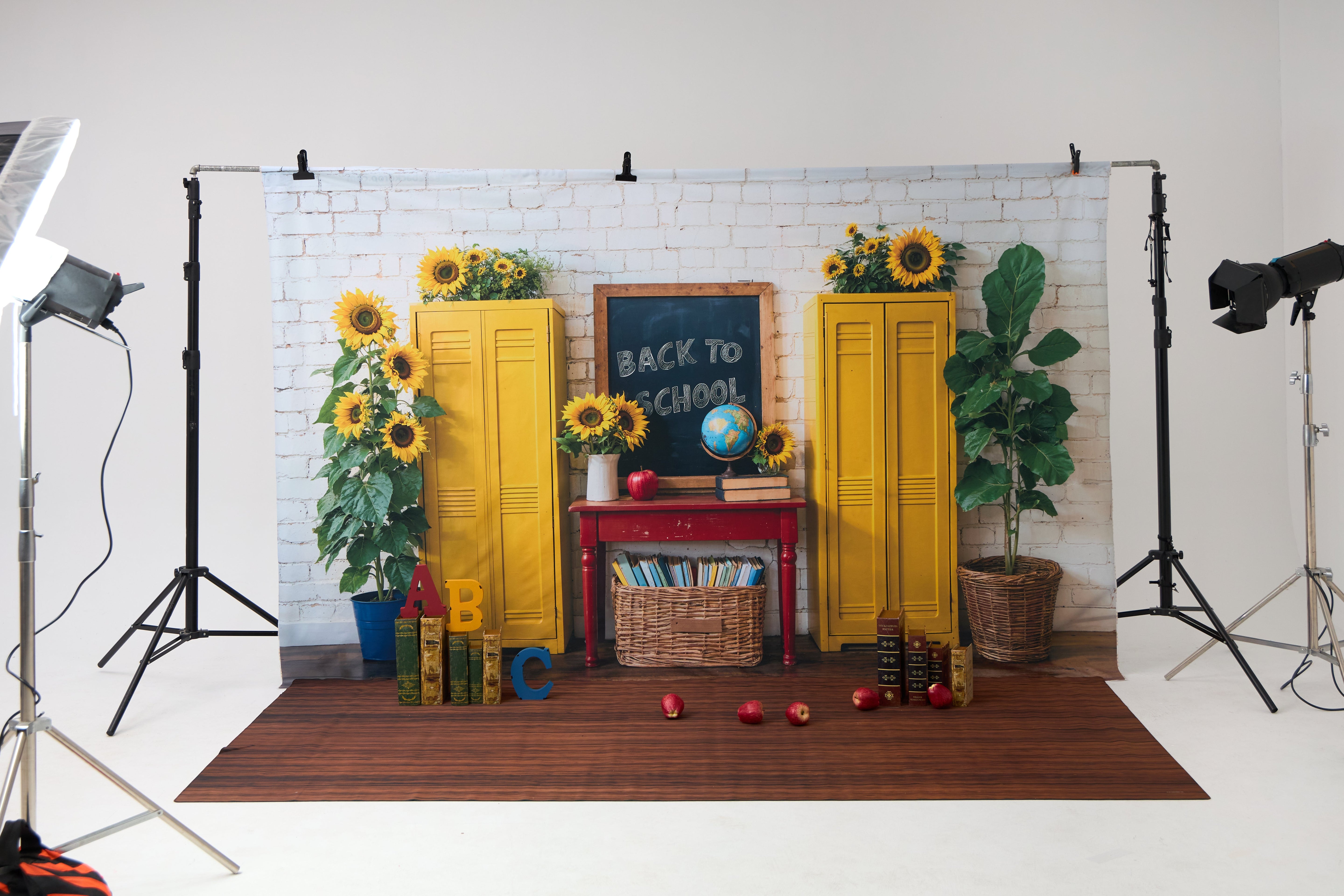 Kate Scolaire Tableau noir Tournesol ABC Kit Photo - Kate Backdrop FR