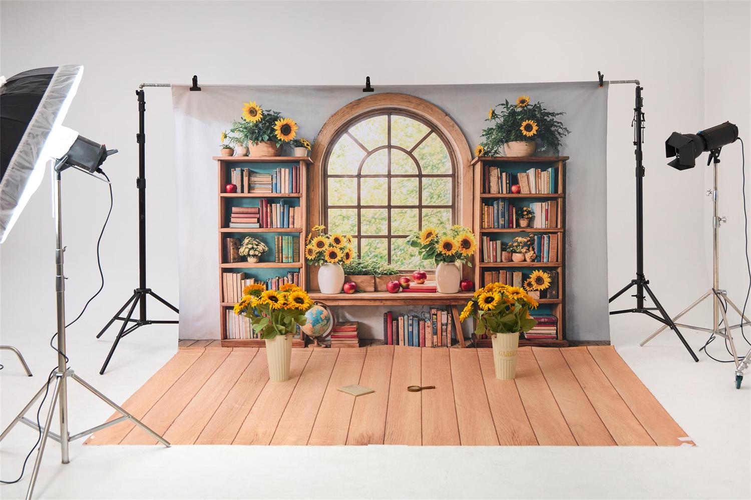 Kate Scolaire Étagère à livres Arche Fenêtre Tournesol Photo Kit - Kate Backdrop FR