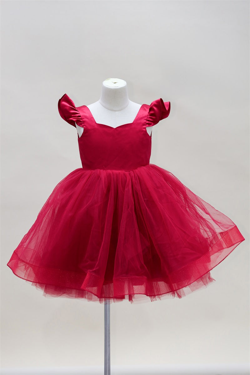 Kate Printemps/Été Saint-Valentin Rouge Maille Robe Enfant Pour la Photographie - Kate Backdrop FR