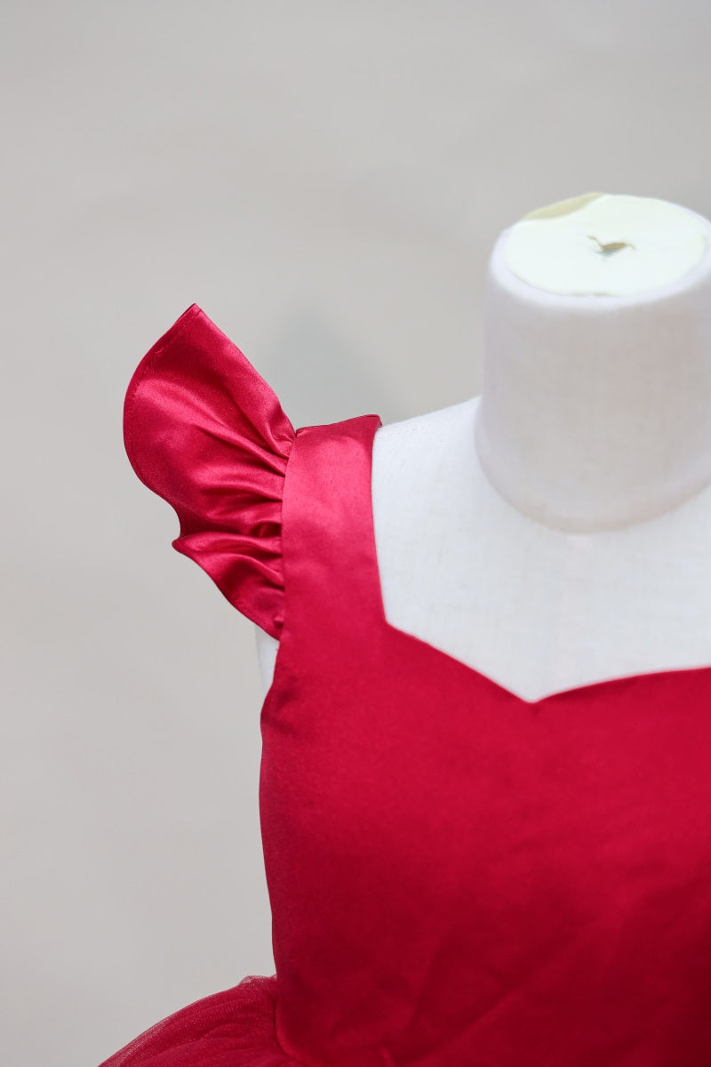 Kate Printemps/Été Saint-Valentin Rouge Maille Robe Enfant Pour la Photographie - Kate Backdrop FR