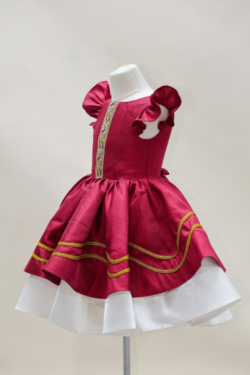 Kate Noël Rouge Robe à lacets Enfant Pour la Photographie - Kate Backdrop FR
