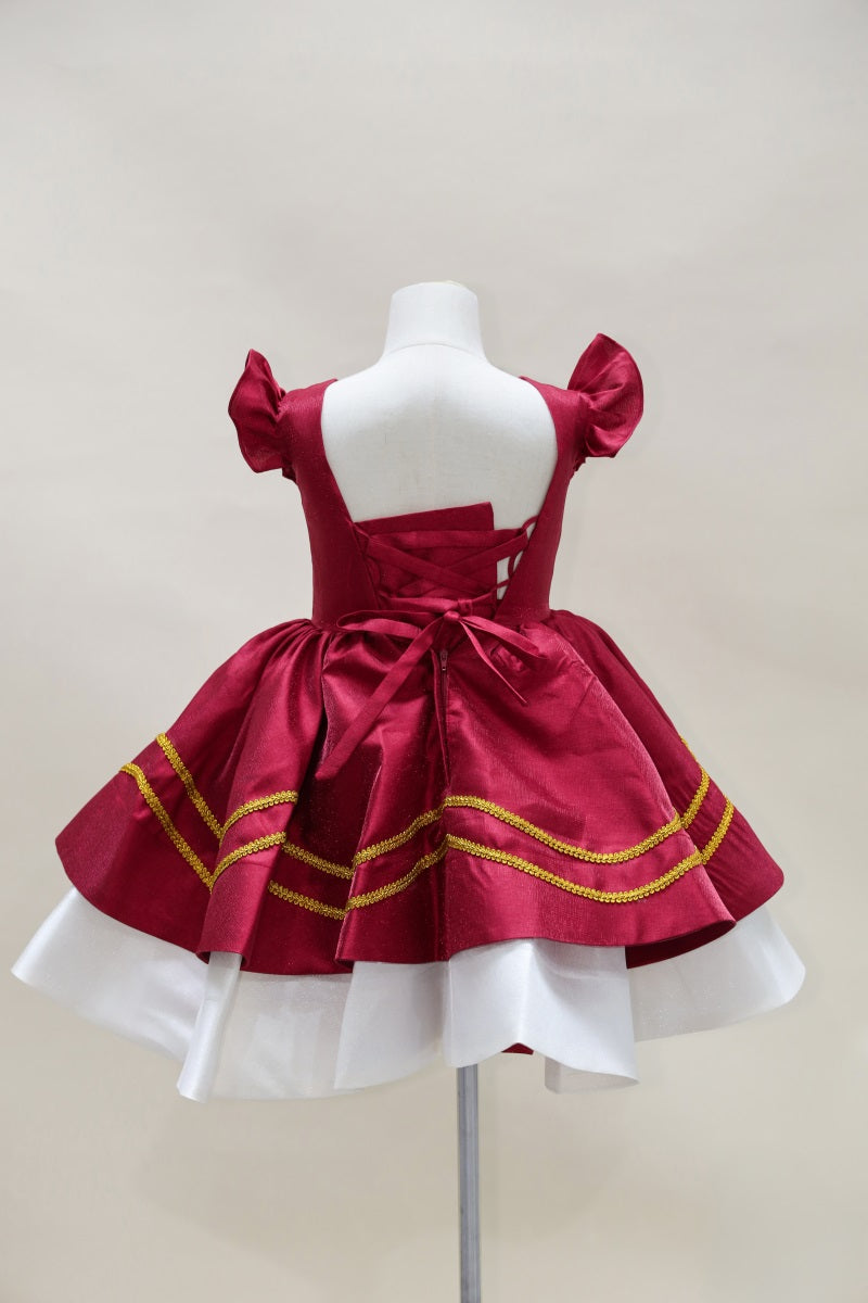 Kate Noël Rouge Robe à lacets Enfant Pour la Photographie - Kate Backdrop FR