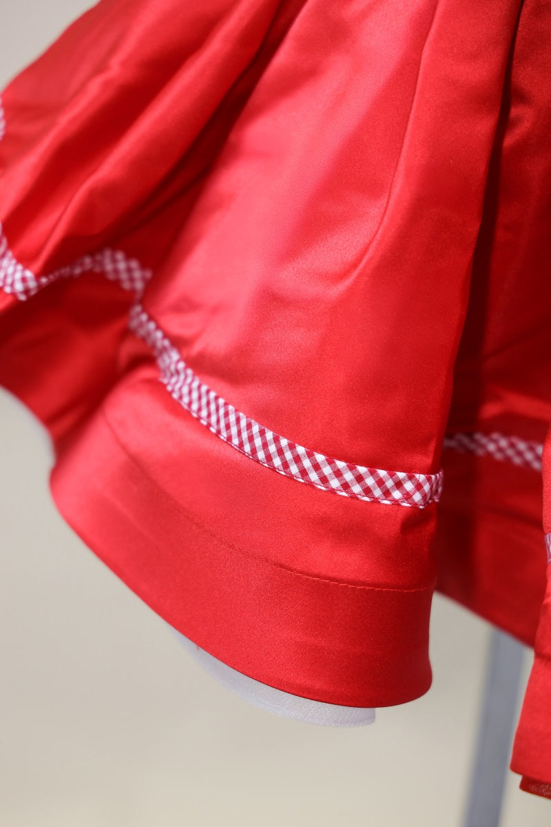 Kate Noël Rouge Manches bouffantes Robe Enfant Pour la Photographie - Kate Backdrop FR