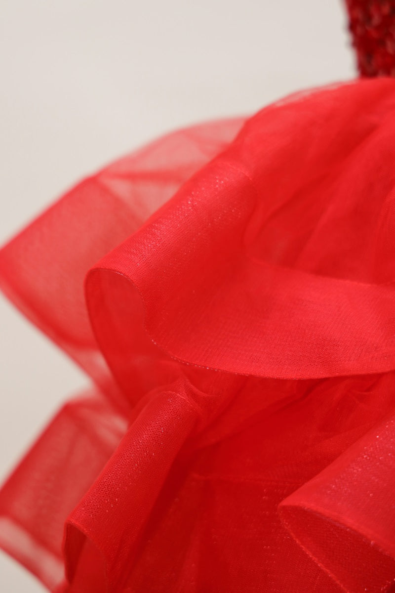 Kate Printemps Rouge Paillettes Tulle Robe Enfant Pour la Photographie - Kate Backdrop FR