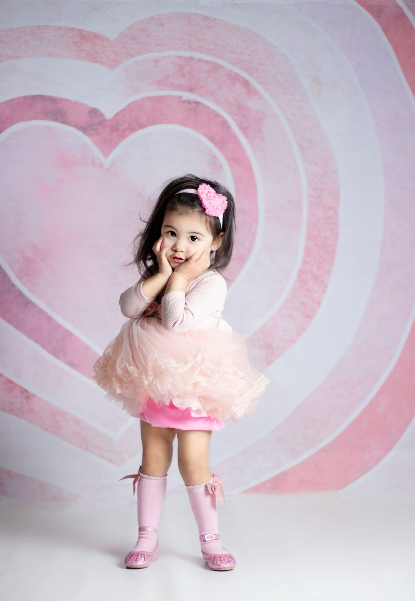 Kate Coeur Aquarelle Saint-Valentin Toile de fond conçu par Mandy Ringe - Kate Backdrop FR